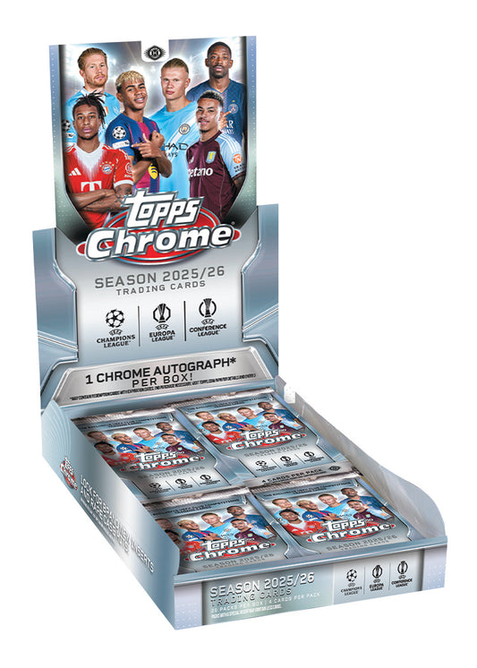 2025/26 Topps UEFA Club Competitions Chrome Soccer Hobby Box